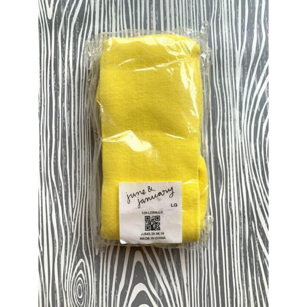 J&J Tights Lemon Large 5/6 NWT